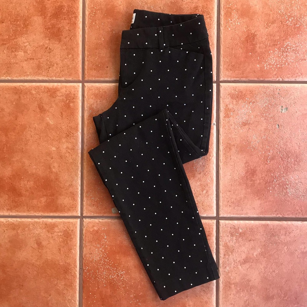 Old Navy Pixie Pants Black Polka Dot Skinny Ankle